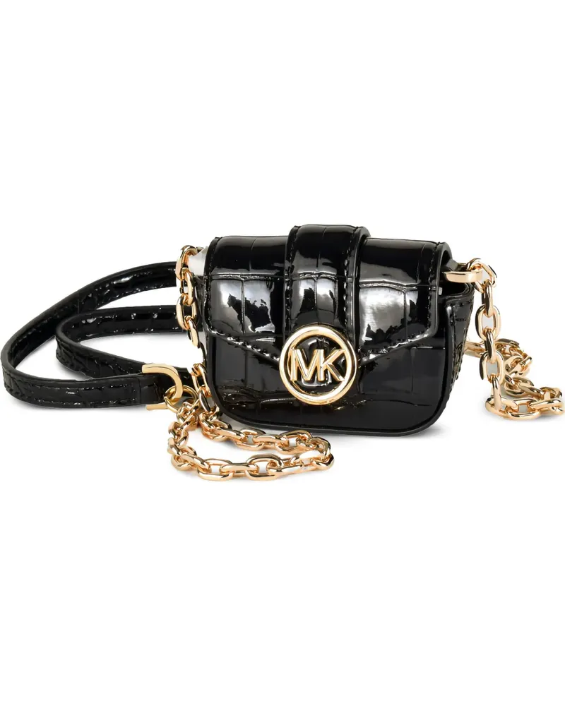 Michael Kors Carmen croc-effect crossbody bag - Schwarz Schwarz
