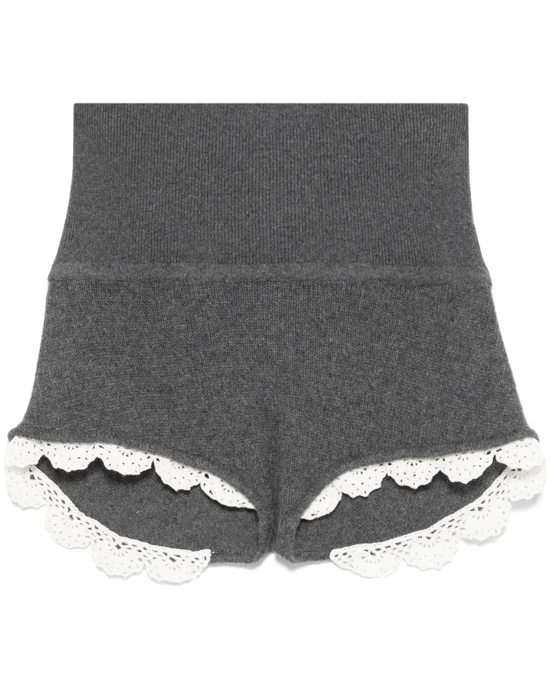 Magda Butrym Gestrickte Shorts aus Kaschmir - Grau Grau