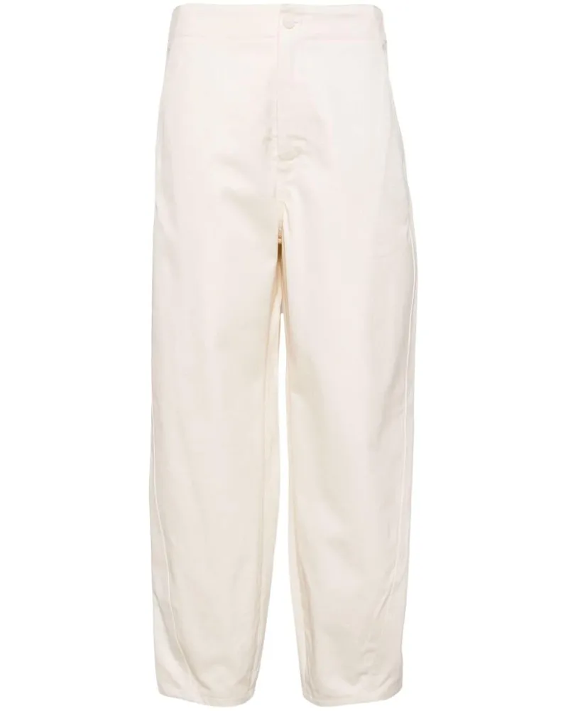 Yves Salomon Tapered-Hose mit hohem Bund - Weiß Weiß