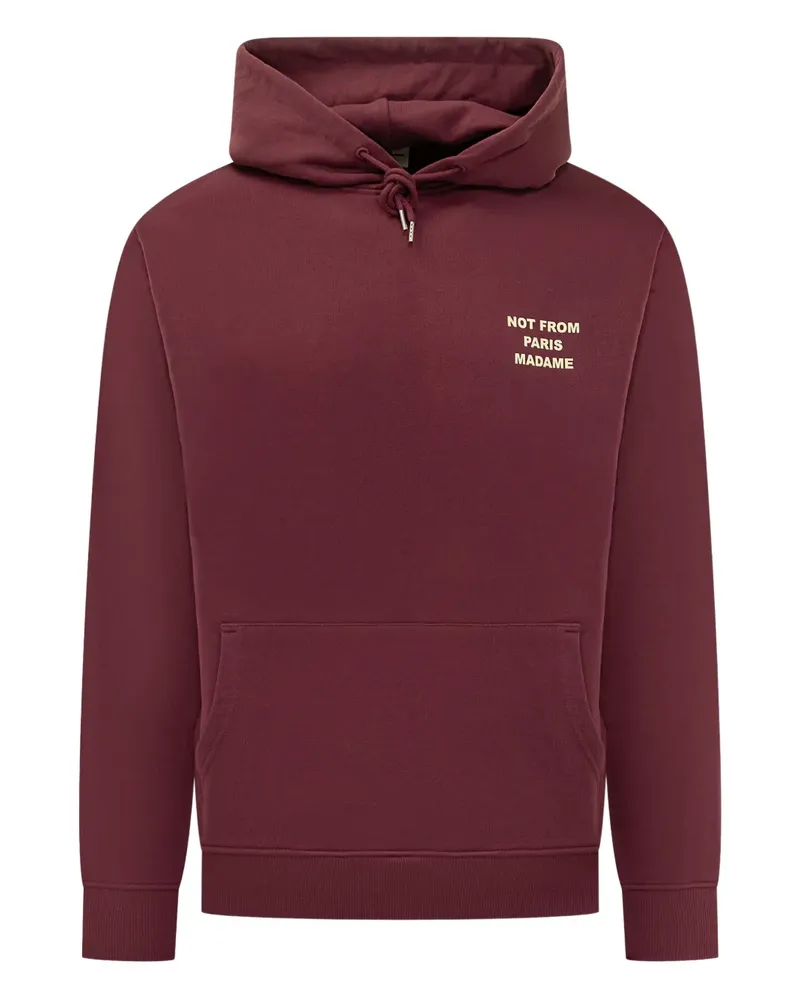 Drôle de Monsieur Hoodie mit Slogan-Print - Rot Rot