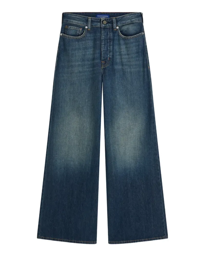 Scotch&Soda wide-leg whiskered jeans - Blau Blau