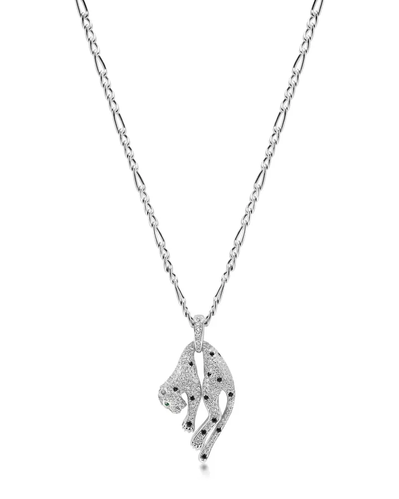 Nialaya Halskette mit Panther-Anhänger - Silber Silber