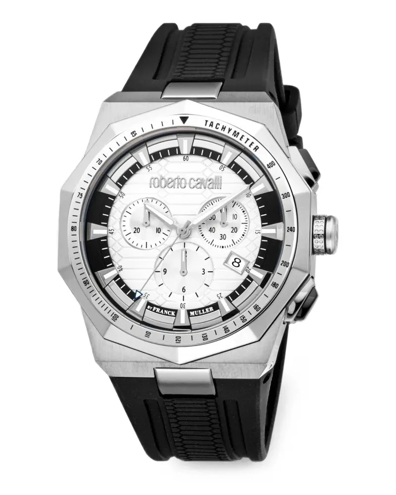 Roberto Cavalli Chronograph Tachymeter 44mm watch - Silber Silber