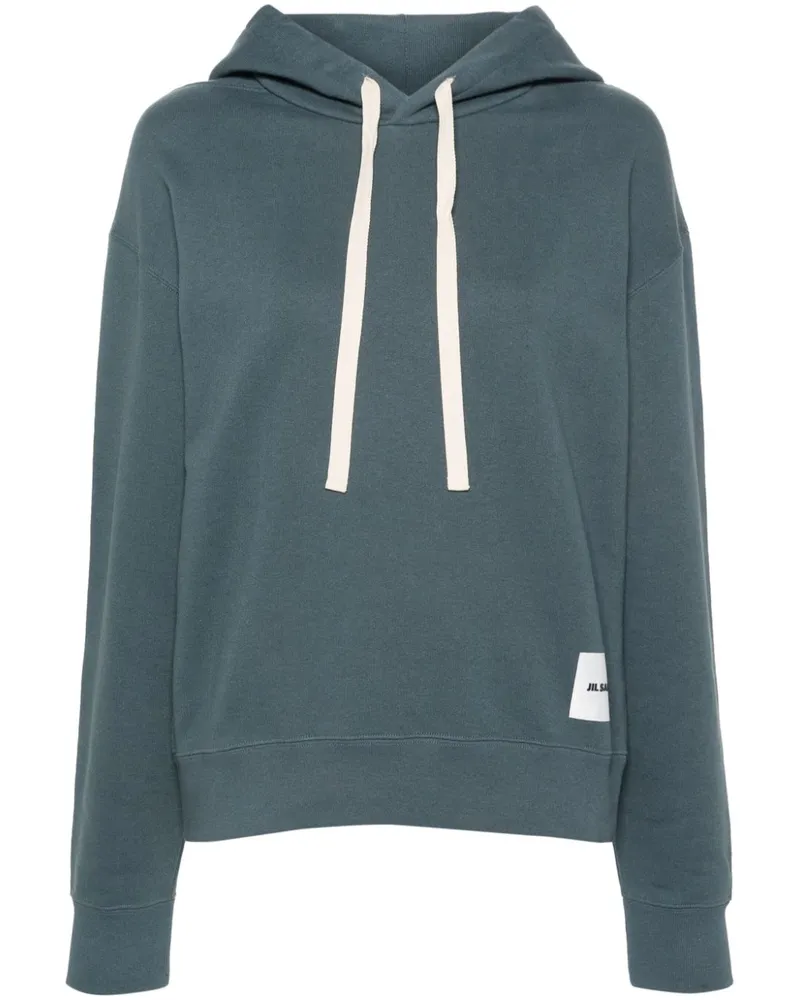 Jil Sander Hoodie mit Logo-Applikation - Blau Blau