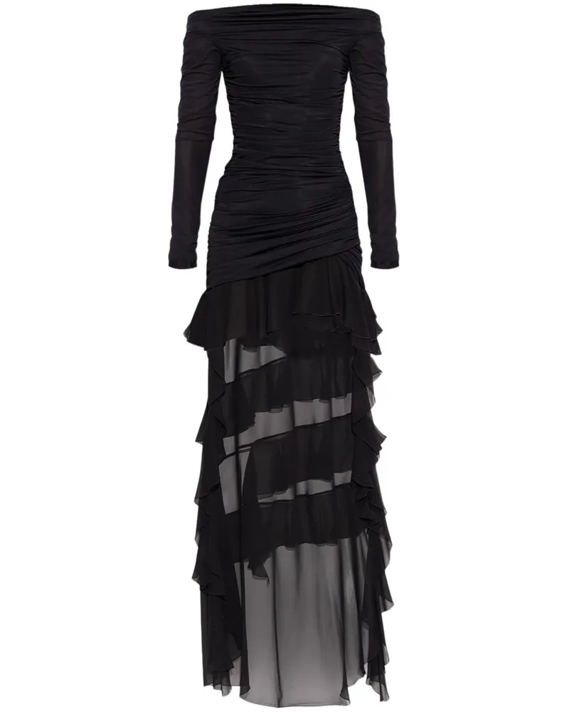 Blumarine Schulterfreies Minikleid - Schwarz Schwarz
