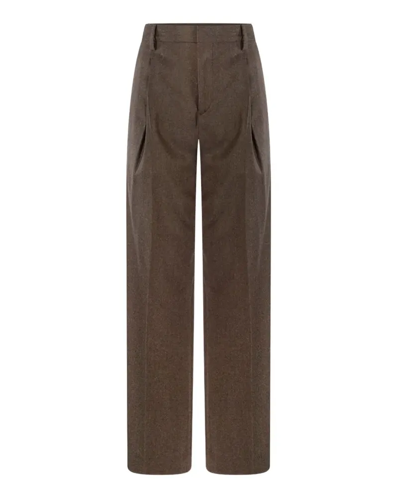 Briglia 1949 Straight-Leg-Hose mit Falten - Braun Braun