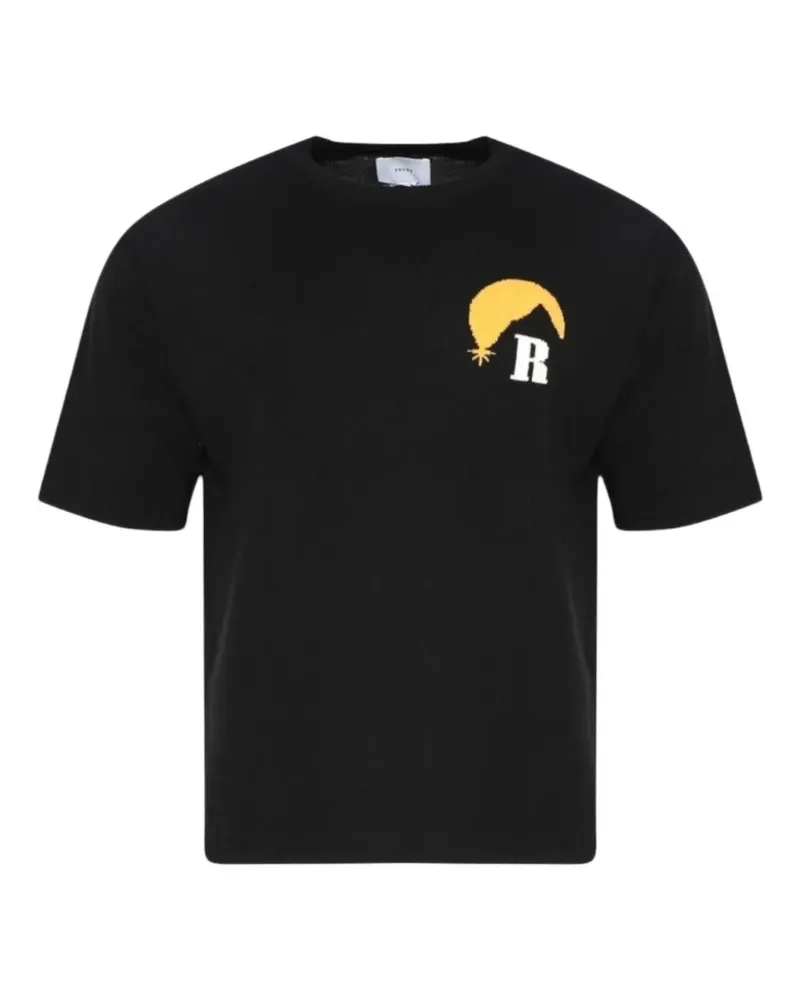 RHUDE Gestricktes Moonlight T-Shirt - Schwarz Schwarz