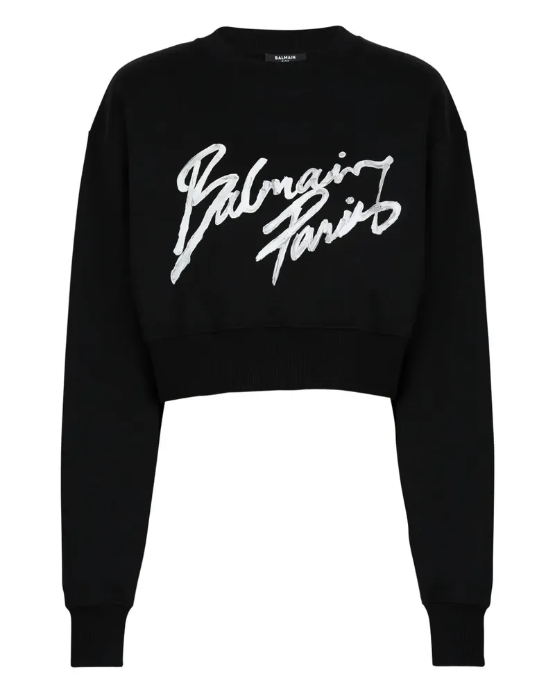 Balmain Sweatshirt mit Print - Schwarz Schwarz