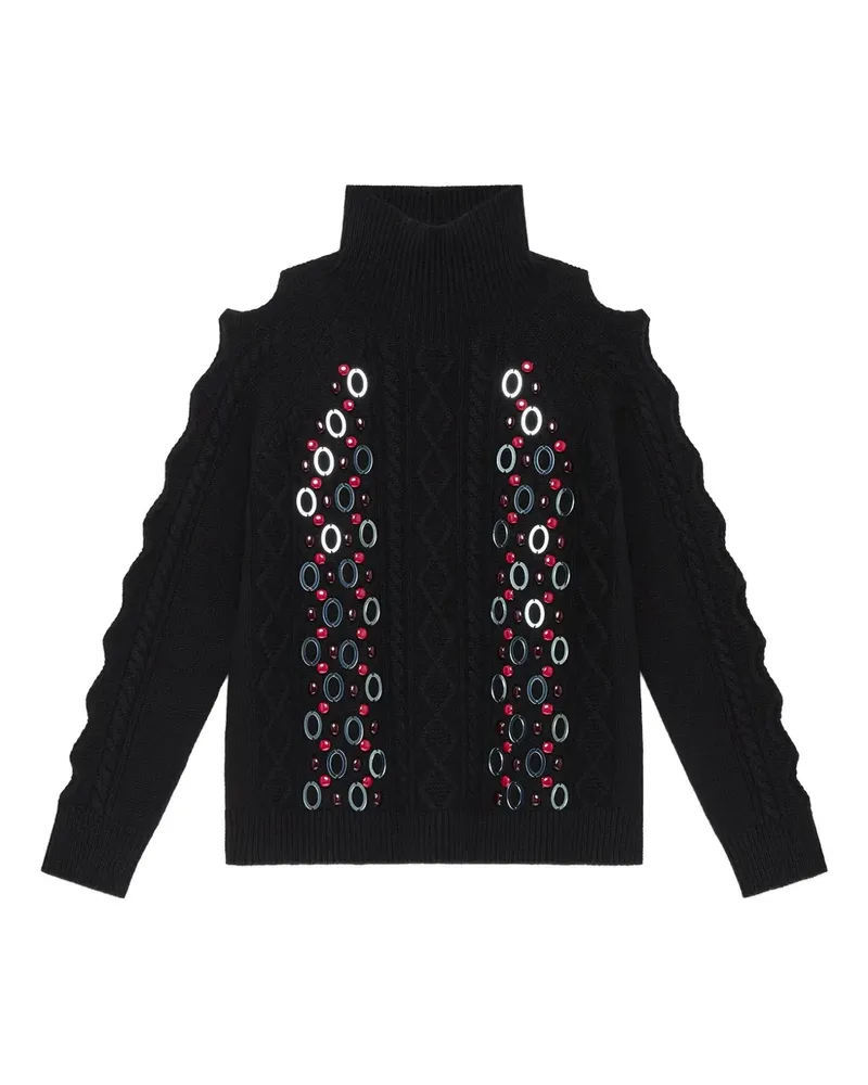 Maliparmi cable-knit embellished sweater - Schwarz Schwarz