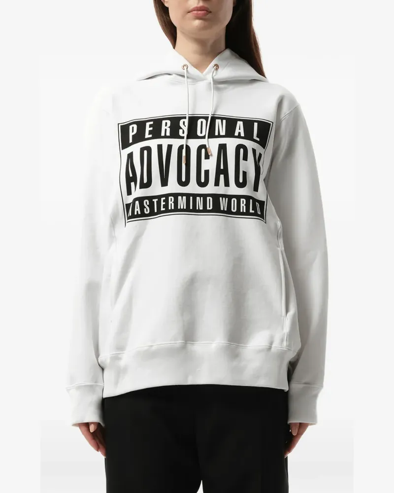 Mastermind Japan graphic-print hoodie - Weiß Weiß