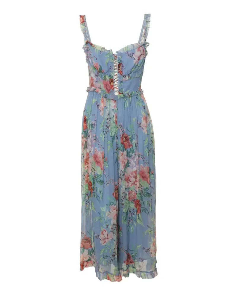 Zimmermann Bellitude floral-print jumpsuit - Blau Blau