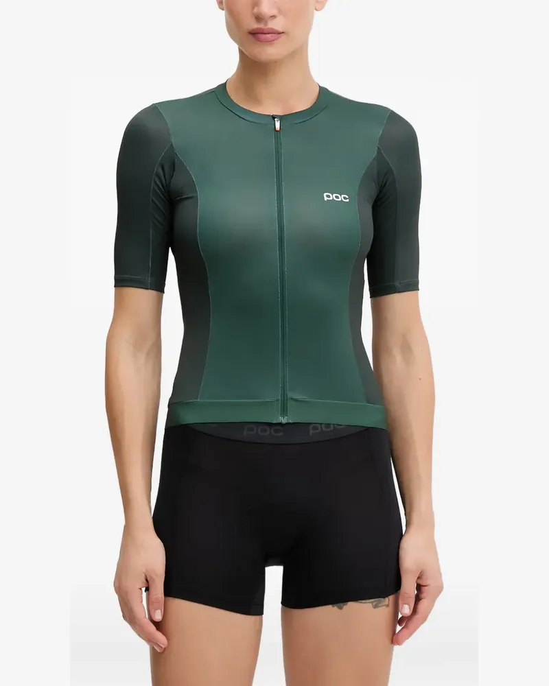 POC Cadence Radtrikot mit Logo-Print - Grün Grün