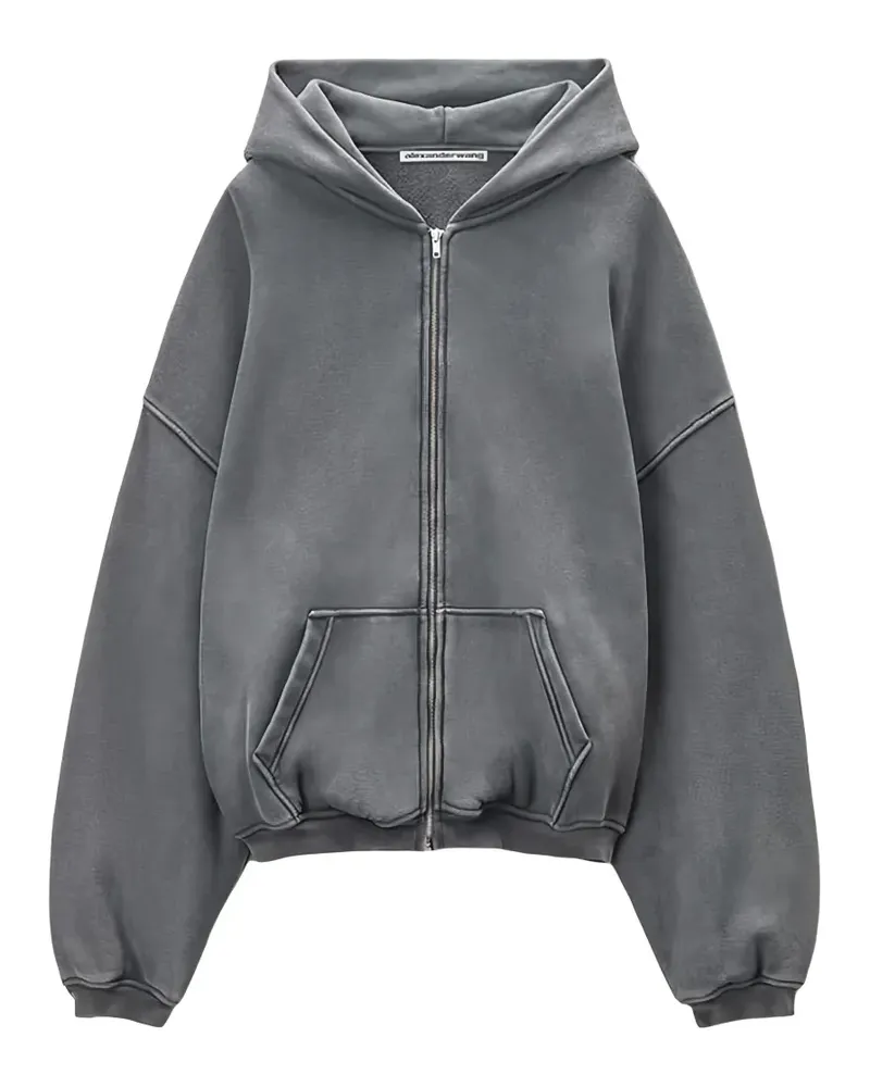 Alexander Wang zip-up hoodie - Grau Grau