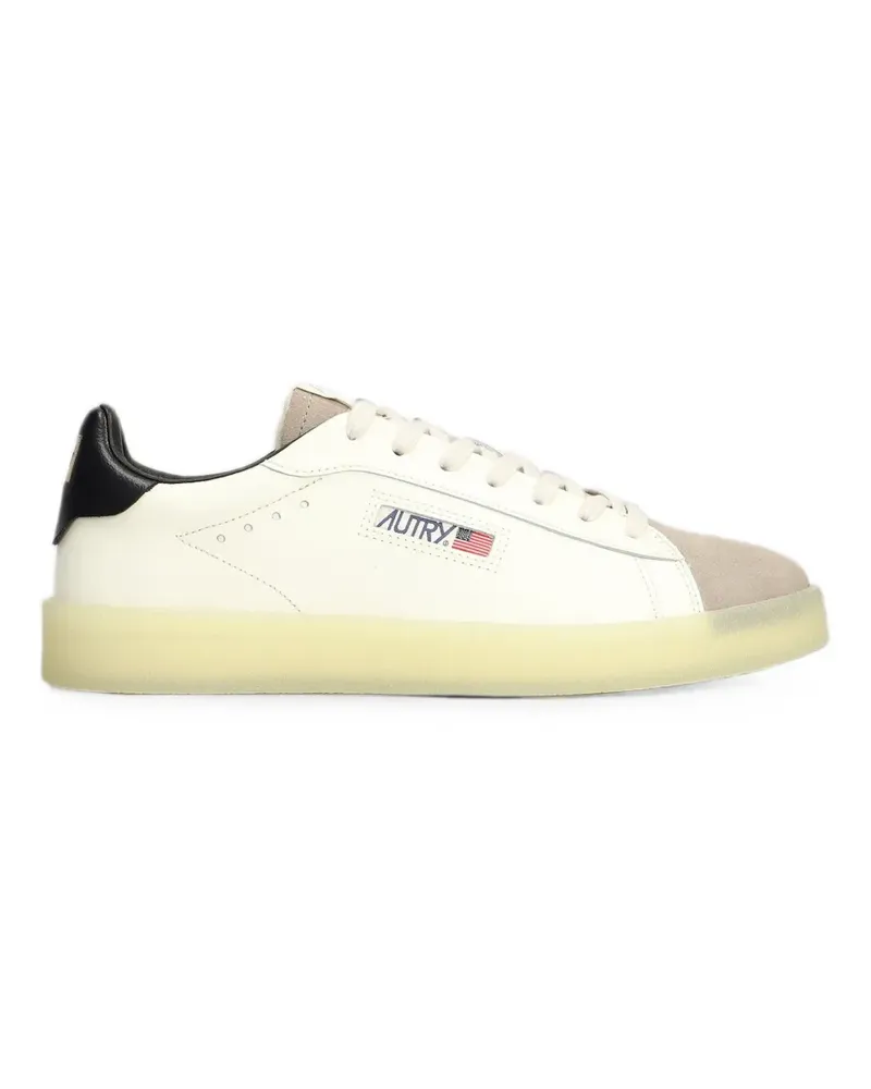 AUTRY suede-panelled logo-patch sneakers - Weiß Weiß