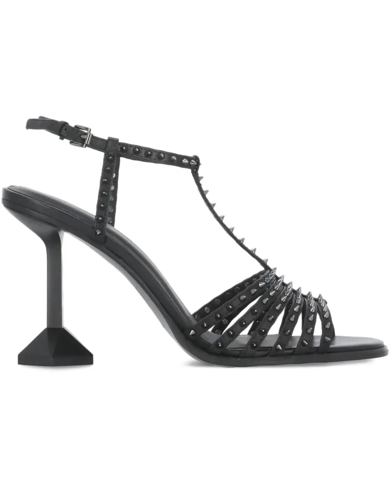 ash Knöchelriemen-Pumps mit Nieten 110mm - Schwarz Schwarz