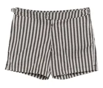 Gemusterte Badeshorts - Schwarz