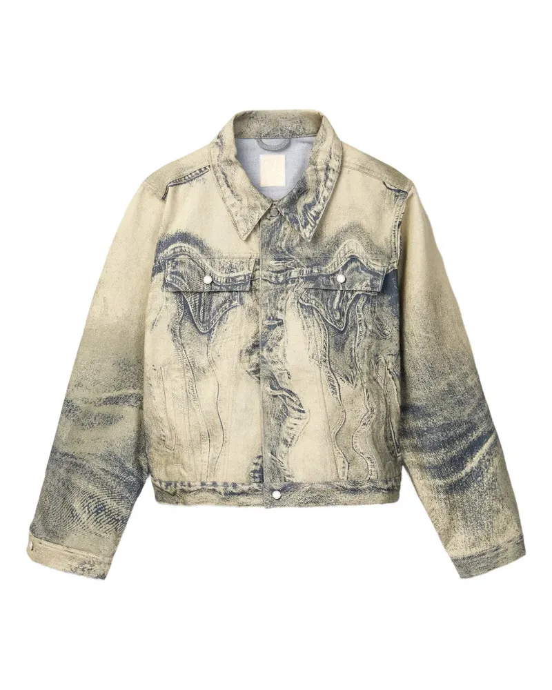 Camper Jeansjacke mit Sandstrahleffekt - Nude Nude