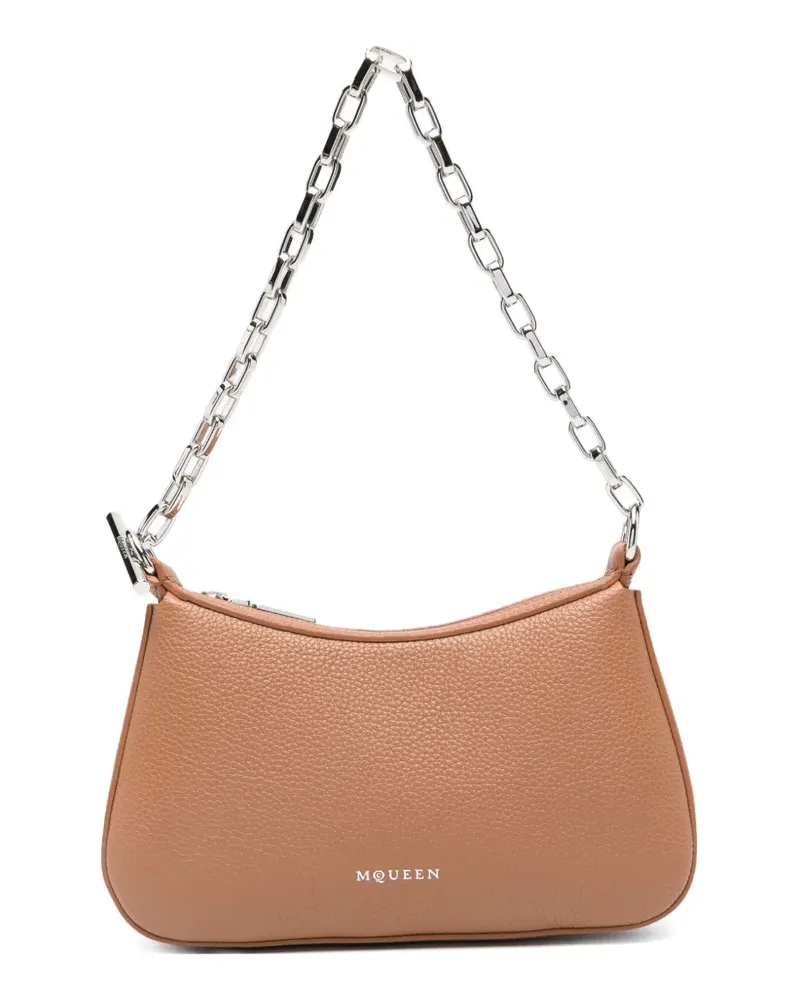 Alexander McQueen Mini Schultertasche mit T-Riemen - Braun Braun