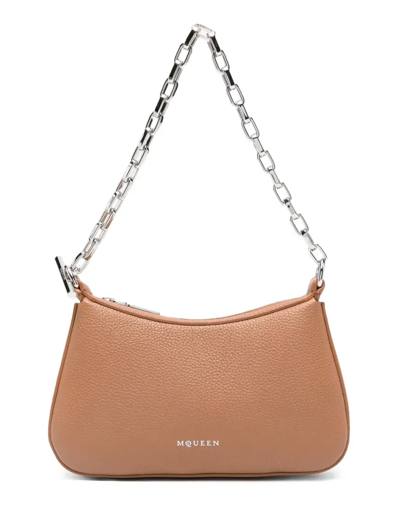Alexander McQueen Mini Schultertasche mit T-Riemen - Braun Braun