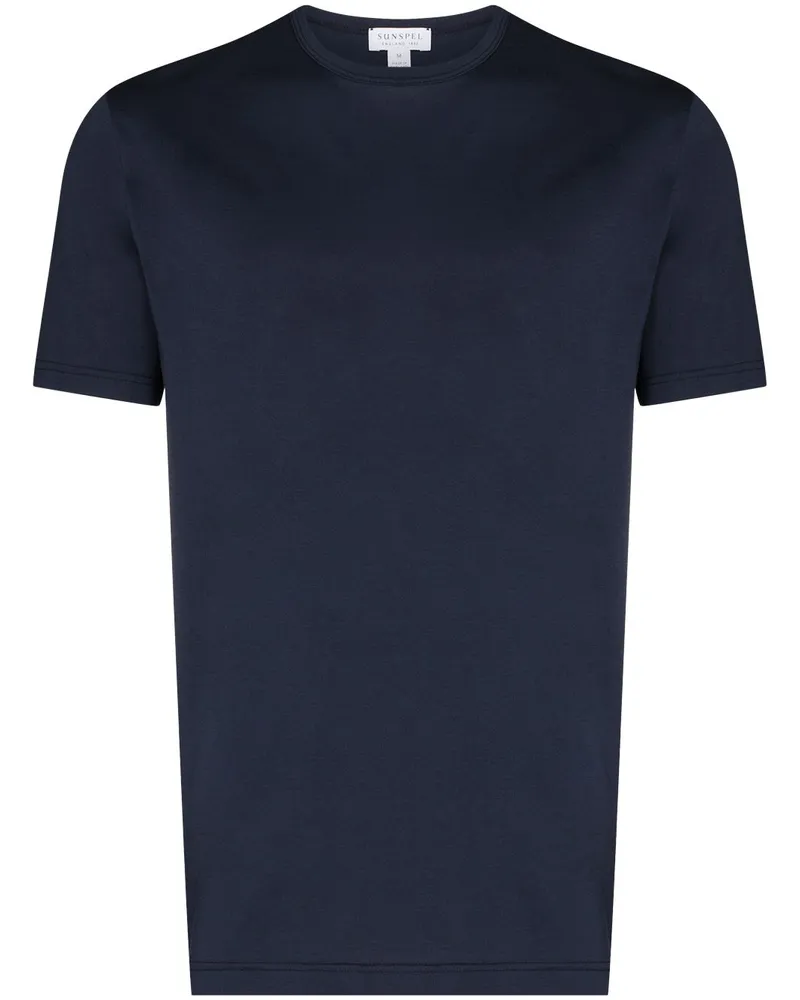 Sunspel Klassisches T-Shirt Blau