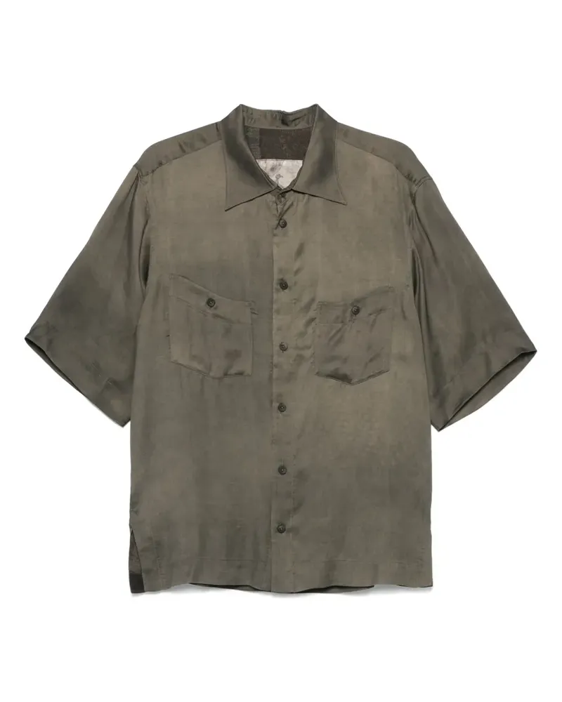 Ziggy Chen Klassisches Twill-Hemd - Grün Grün