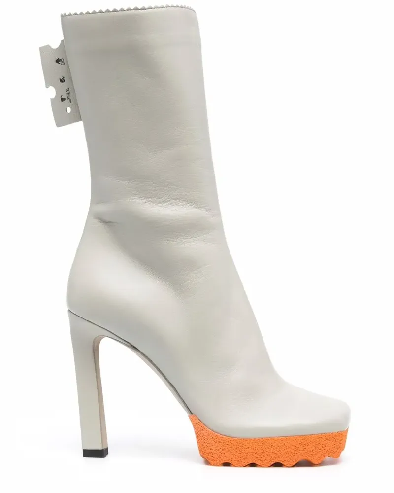 OFF-WHITE Stiefeletten aus Wildleder 110mm - Grau Grau