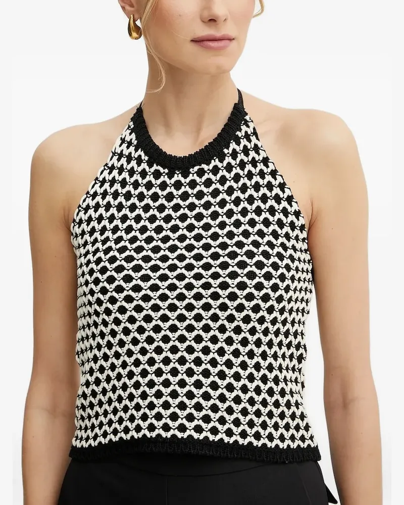 Simona Corsellini Geflochtenes Neckholder-Top - Schwarz Schwarz