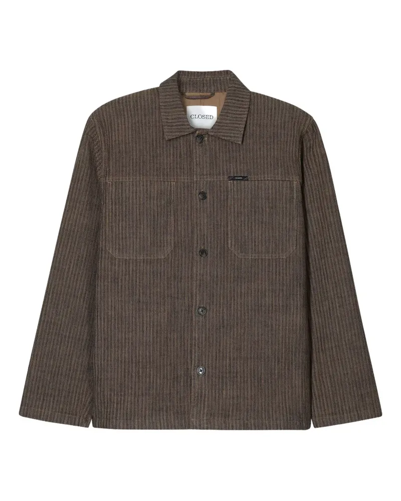 Closed Gestreifte Hemdjacke - Braun Braun