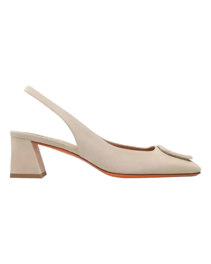 Santoni Carla buckle-detail slingback pumps - Nude Nude