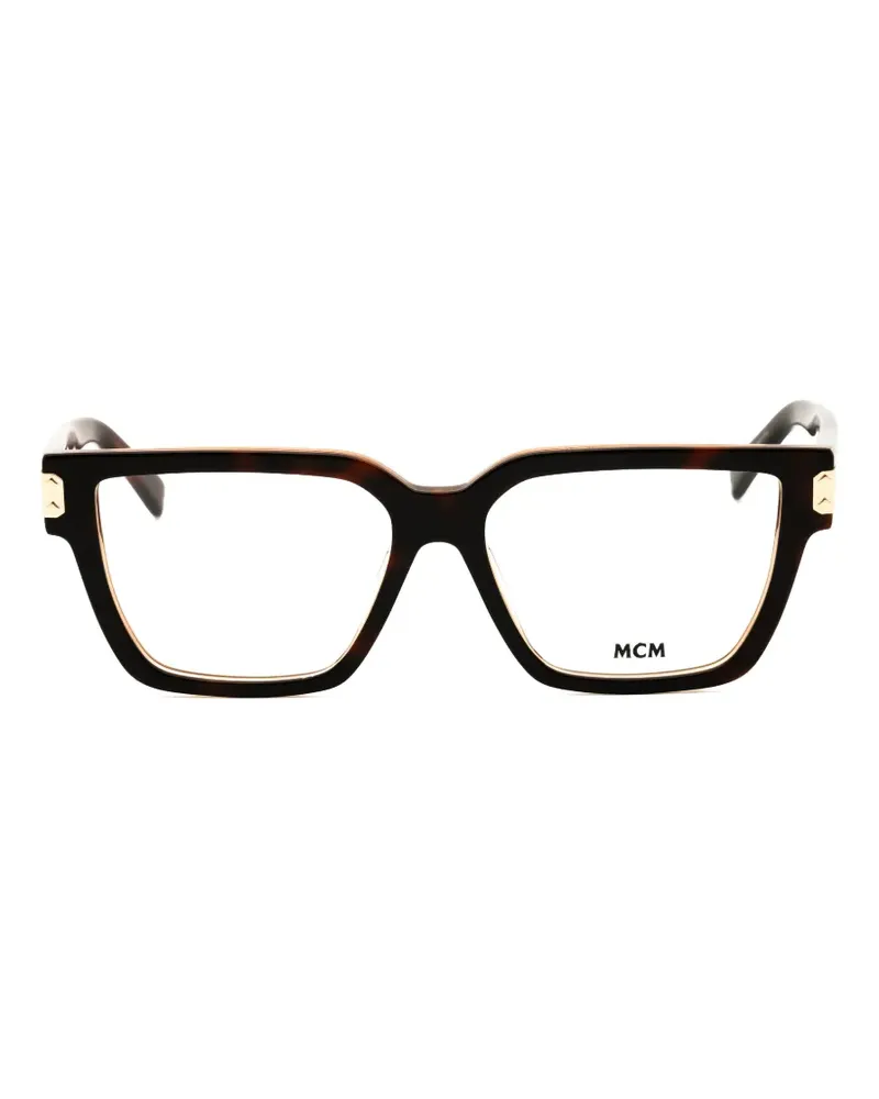 MCM rectangle-frame glasses - Braun Braun