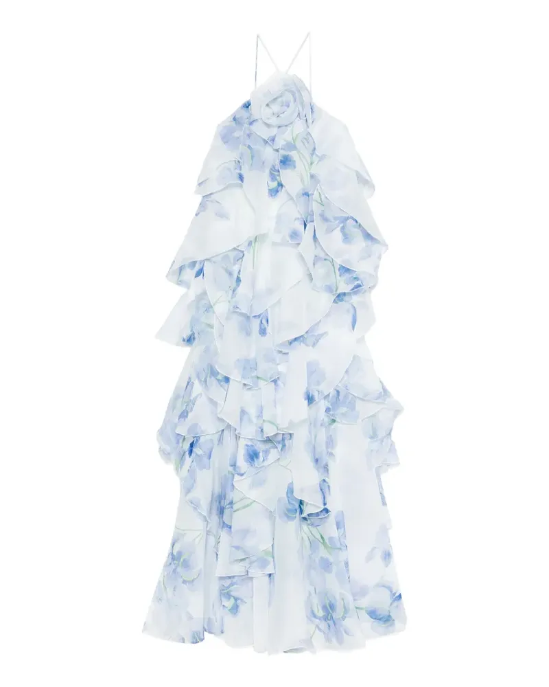 Aje. Pandorea layered floral maxi dress - Blau Blau