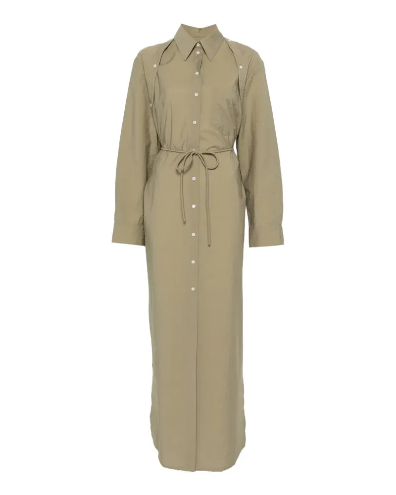 Nanushka Erisha button-detail maxi shirt dress - Grün Grün