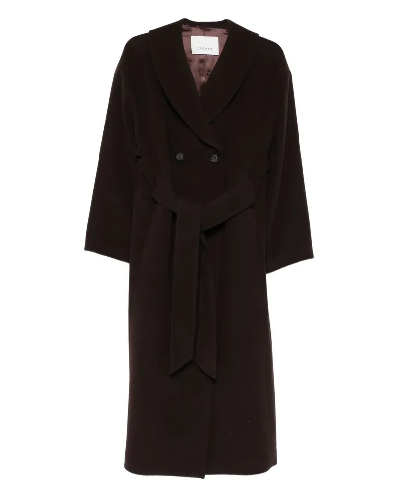 House of Dagmar Doppelreihiger Mantel mit Gürtel - Braun Braun