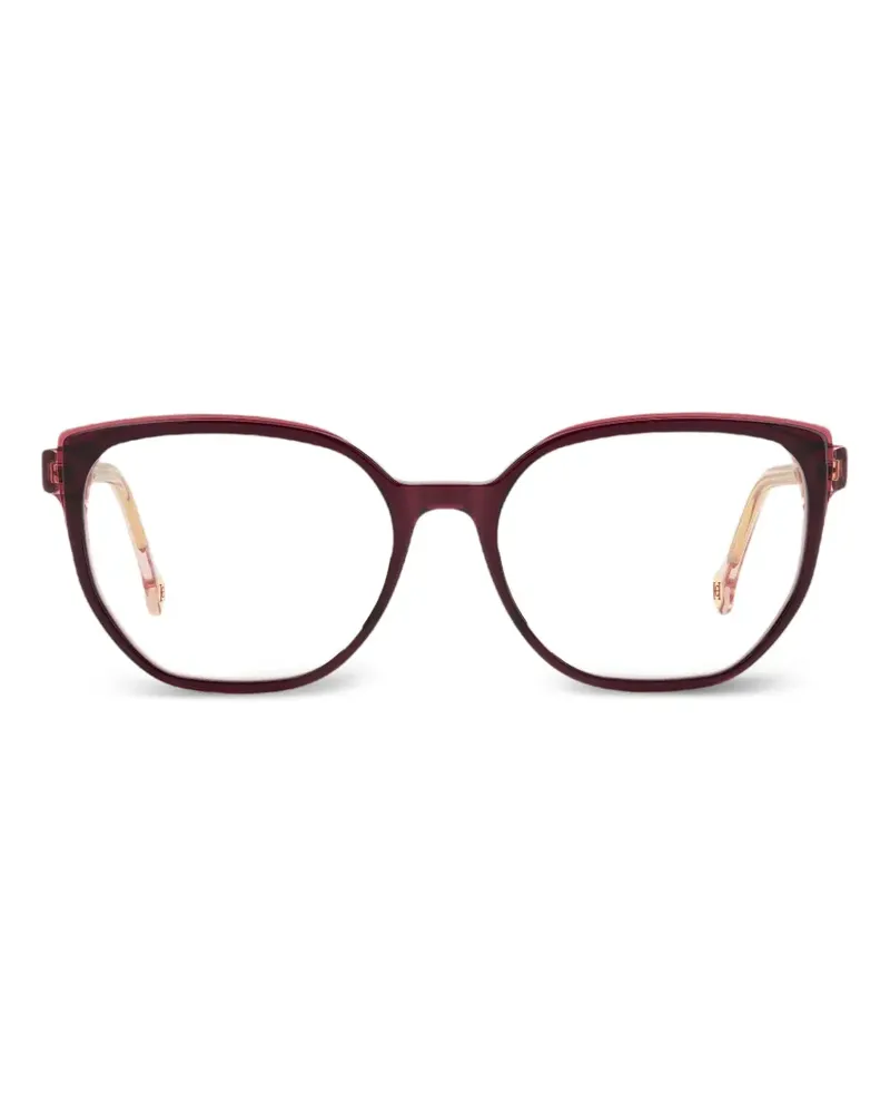Carolina Herrera New York Brille mit rundem Gestell - Rot Rot