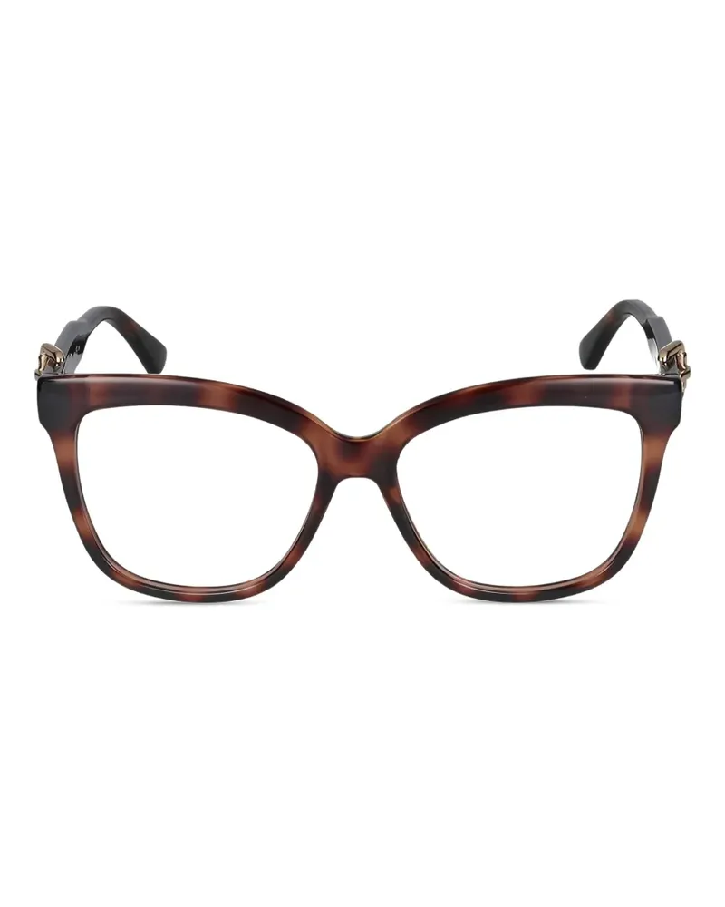 Moschino Cat-Eye-Brille mit Schnalle - Braun Braun
