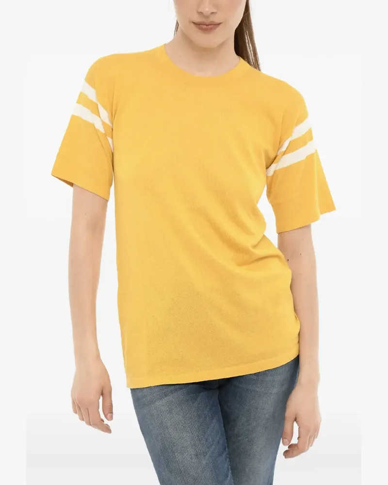 Woolrich contrast-stripe crew-neck T-shirt - Gelb Gelb