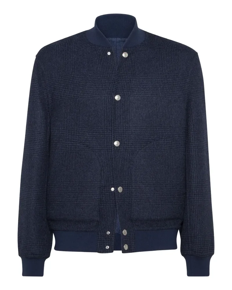 Brunello Cucinelli Bomberjacke mit Karomuster - Blau Blau