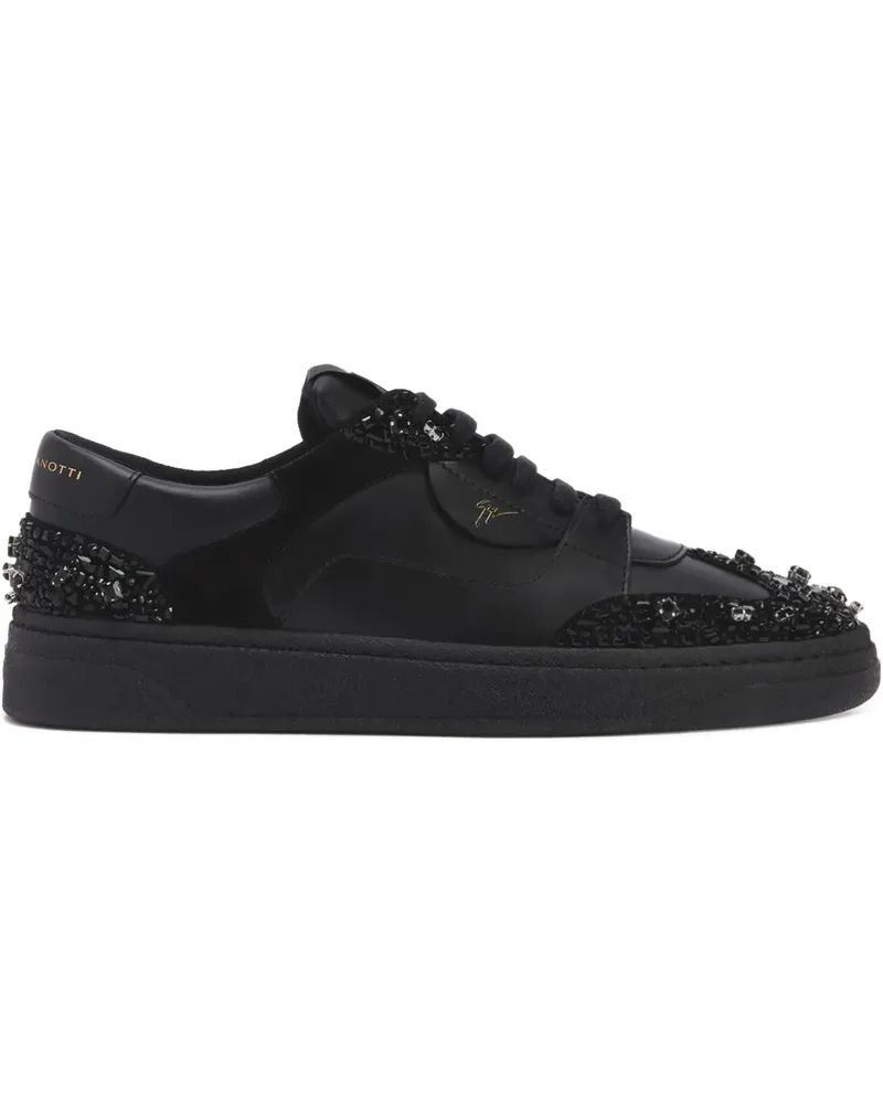 Giuseppe Zanotti suede bead sneakers - Schwarz Schwarz