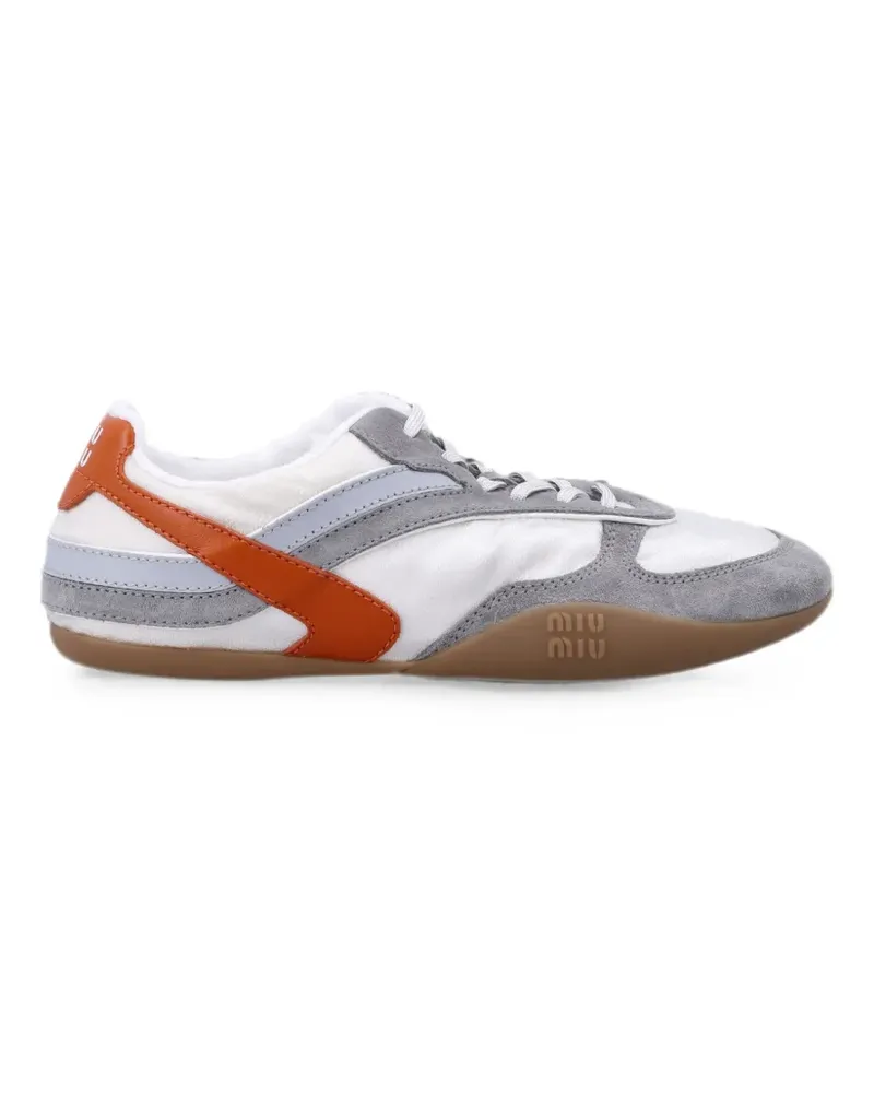 Miu Miu Gymnasium Sneakers mit Einsätzen - Weiß Weiß
