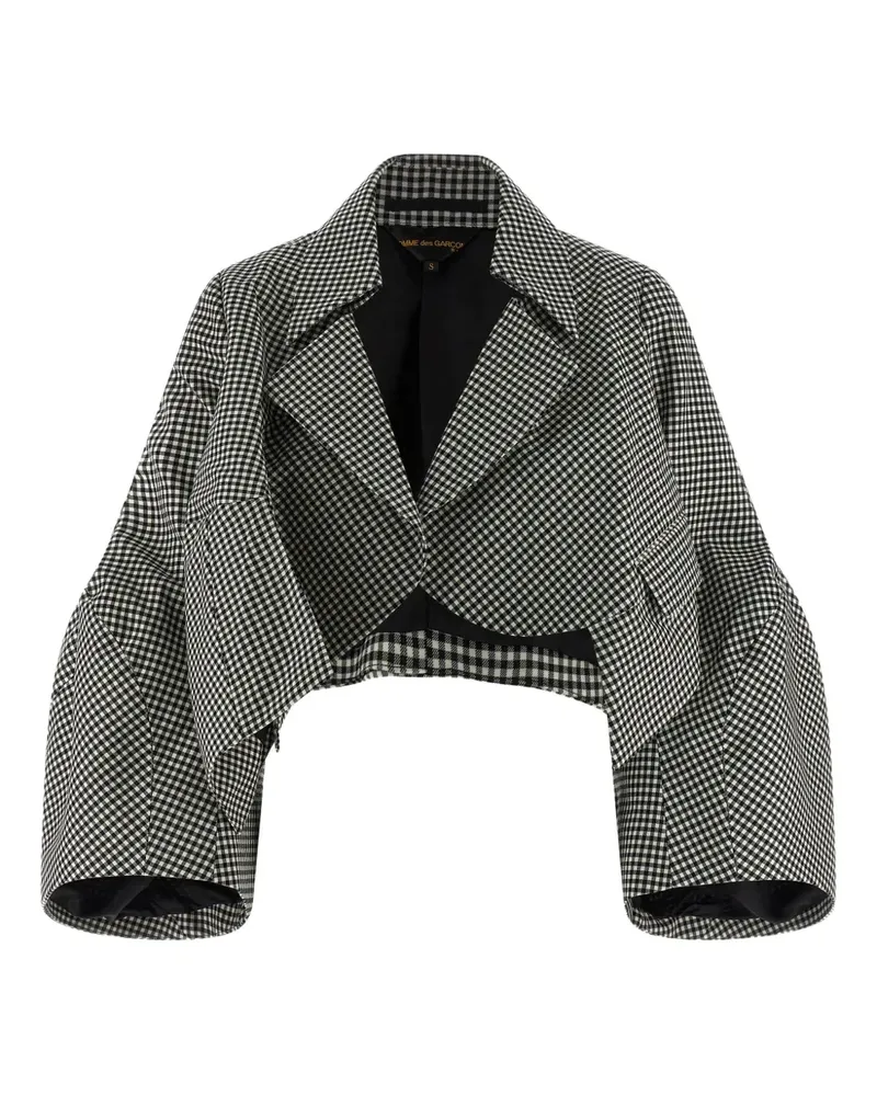 Comme des Garçons vichy-pattern cardigan - Schwarz Schwarz