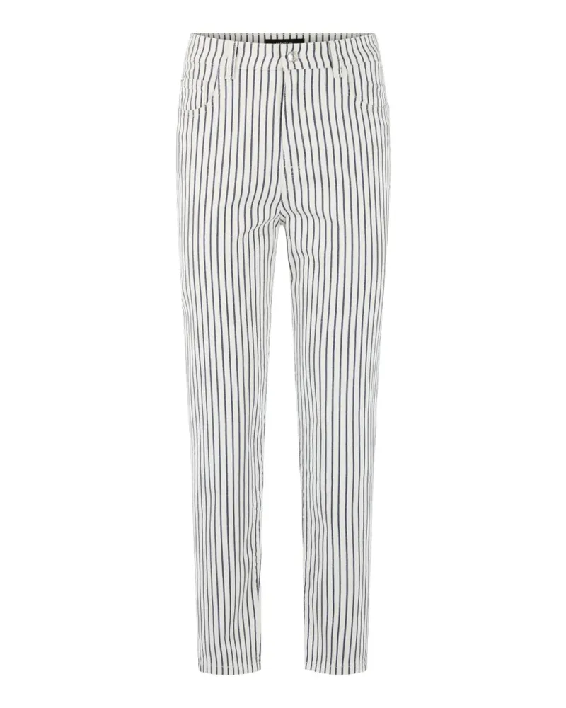 Marc Cain Feura striped jeans - Weiß Weiß