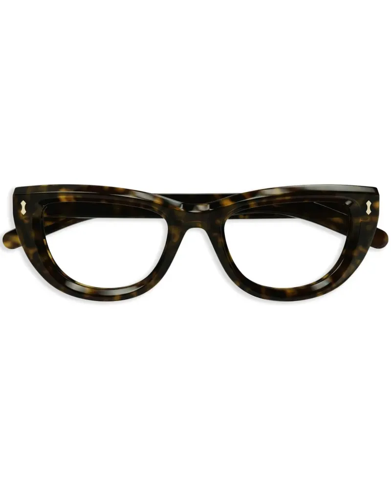 Gucci Brille mit rundem Gestell - Braun Braun