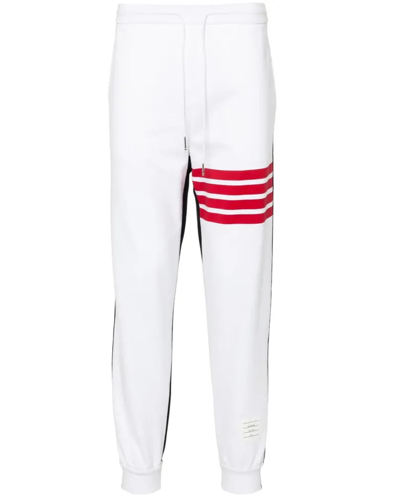 Thom Browne Jogginghose mit Logo-Streifen - Weiß Weiß