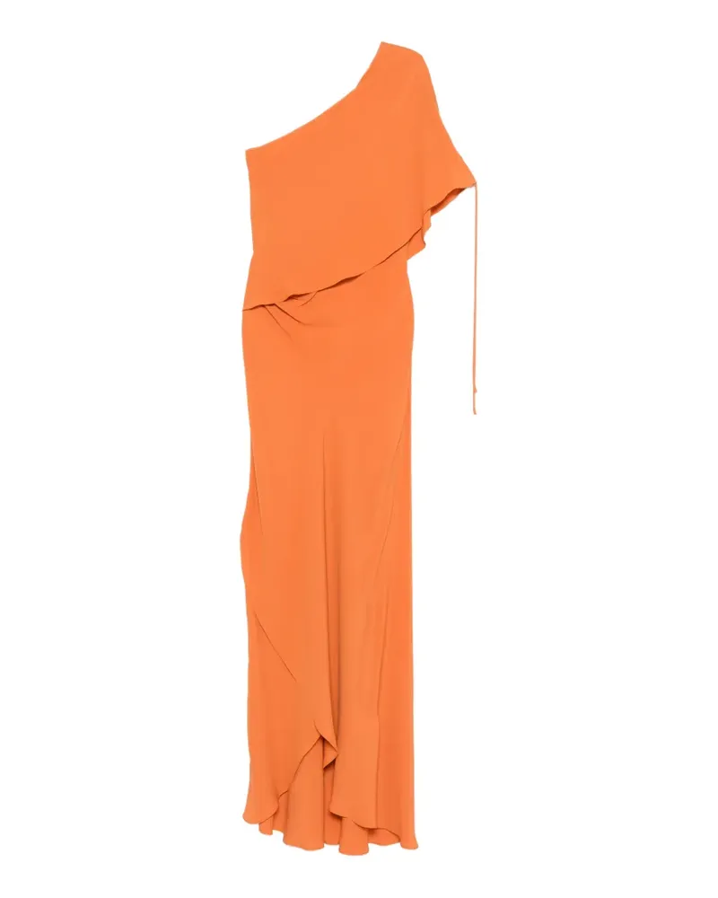 Semicouture Asymmetrisches Maxikleid - Orange Orange