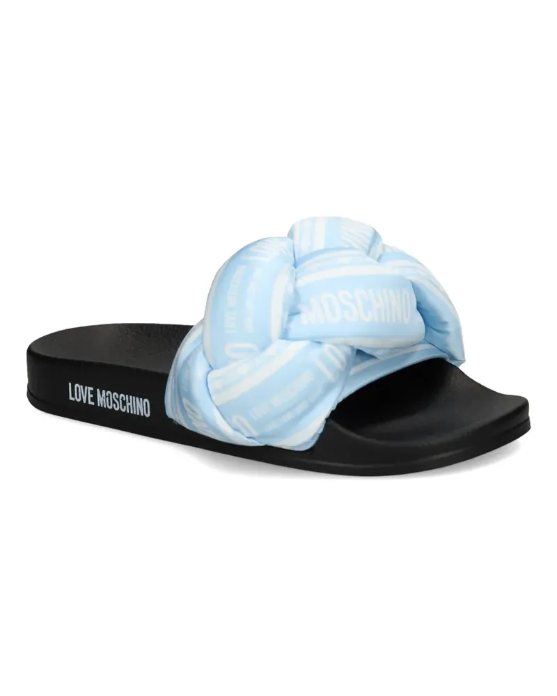 Moschino printed flip flops - Blau Blau