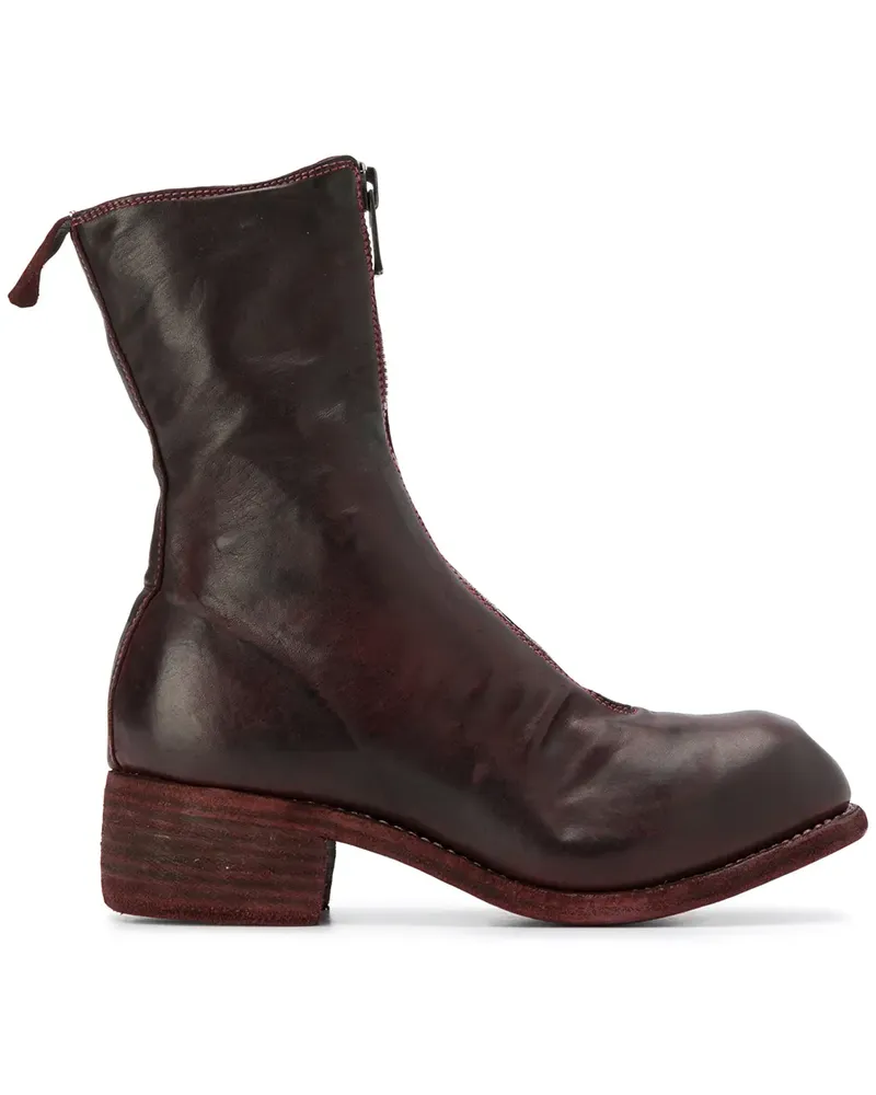 GUIDI Stiefeletten mit Reißverschluss - Rot Rot