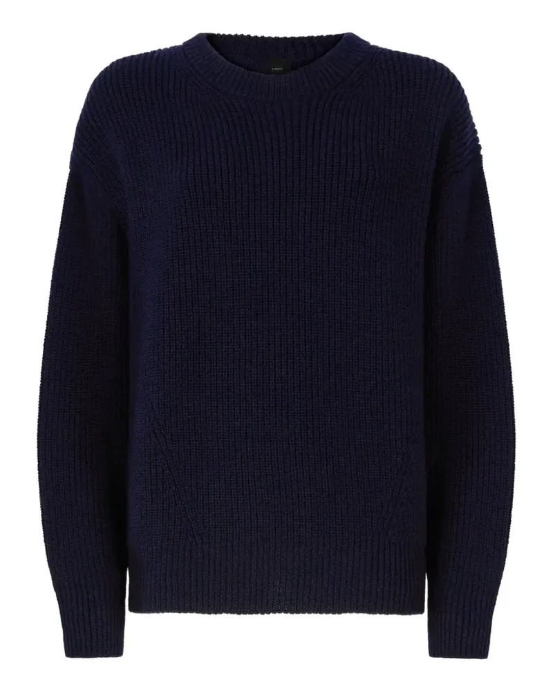 Pinko Gerippter Strickpullover - Blau Blau