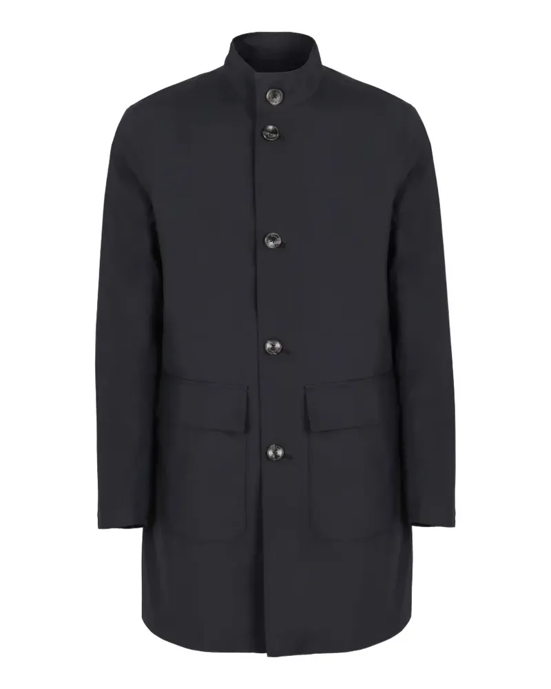 Herno flap-pockets button coat - Blau Blau