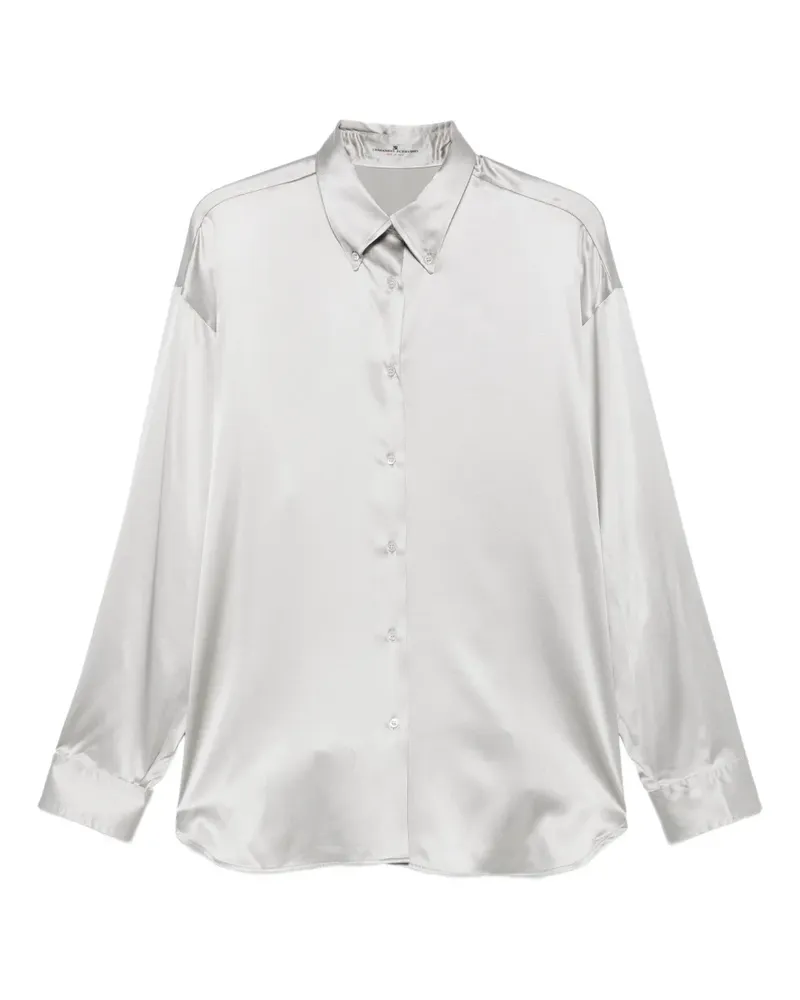Ermanno Scervino Seidenhemd mit Knopfleiste - Grau Grau