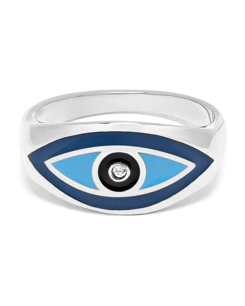 Nialaya Evil Eye Ring - Silber Silber